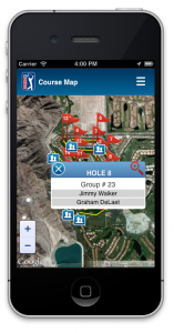PGA scoring map app