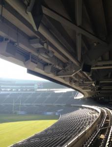 Wi-Fi antennas hidden under stands at Soldier Field. Credit: SMG/Soldier Field