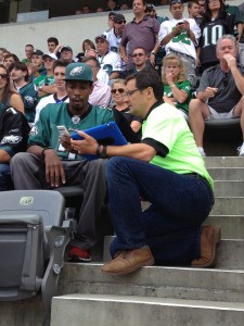 Wi-Fi coach in the stands at the Linc. Credit: Extreme Networks
