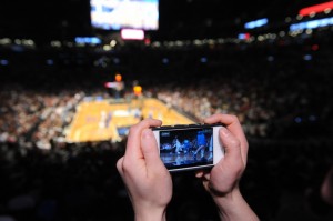 StadiumVision Mobile app being used in Barclays Center. Credit: Barclays Center