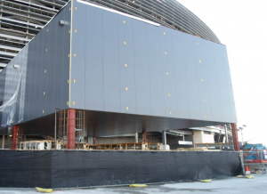 AT&T's new head-end building at MetLife, where its DAS gear is housed. Credit: AT&T