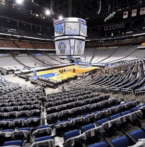 Amway Center prior to NBA opening night, 2013-14 season. Credit: Orlando Magic