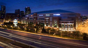 Edward Jones Dome at night