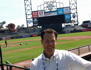 Giants senior VP and CIO Bill Schlough, at the office