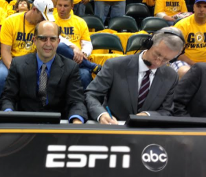 Jeff Van Gundy looks very Evil Empire with Google Glass on.