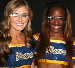 Indiana Pacers cheerleaders wearing Google Glass. Credit: Indiana Pacers.