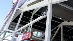 Wi-Fi access points visible on outside concourse structure