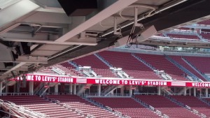 DAS antennas mounted under overhang.