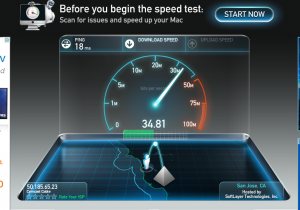 Ookla Speedtest in action