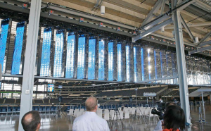 AT&T Stadium's new "Fan Experience Board" in louvering position. Credit all photos: AT&T/Dallas Cowboys.