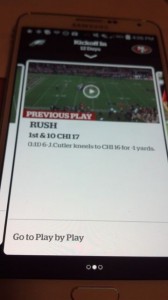 Instant replay feature on Levi's Stadium app. Credit: Paul Kapustka, MSR
