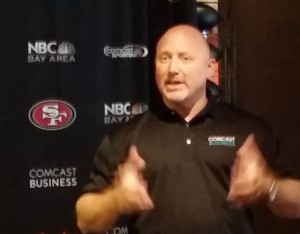Ted Girdner, Comcast VP of business services for California, talks stadium networking.