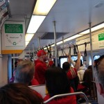 Packed VTA train en route to Levi's Stadium