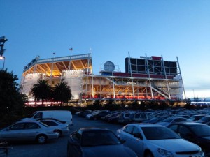 Levi's Stadium at twilight