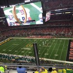 Inside AT&T Stadium at the College Football Playoff championship game. (Click on any photo for larger image) Credit all photos: Paul Kapustka, MSR