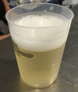 A glass (cup?) of bubbly to celebrate the 6 TB event