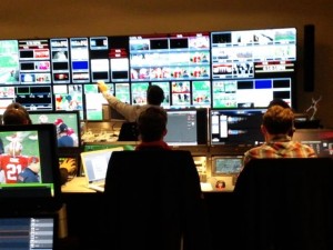 Inside the video room at Levi's Stadium. (Click on any photo for larger image) Credit all photos: Paul Kapustka, MSR