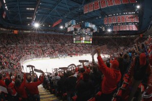Joe Louis Arena, Detroit. Credit all photos: Dave Reginek / Detroit Red Wings (click on any photo for larger image)