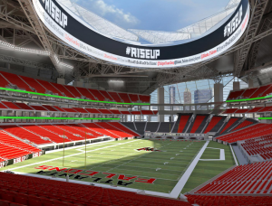 Interior stadium design rendering