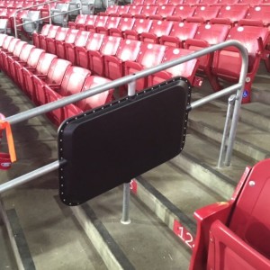 Handrails with Wi-Fi antenna enclosures from AmpThink. Credit: Arizona Cardinals.