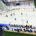 Sharks and Kings on the ice at Levi's Stadium