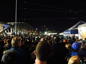 VTA line following Levi's Stadium hockey game in 2015.