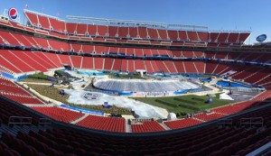 Levi's Stadium with ice rink in place