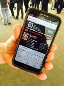 New SAP-powered NHL stats on a mobile device