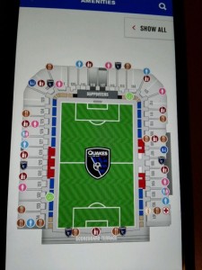 Interactive stadium map was one of the best things in the app