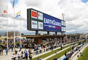 Crowds at Avaya Stadium during the venue's first game on Feb. 28. Credit all photos: Avaya