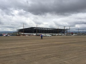 Avaya Stadium, from the employee parking lot