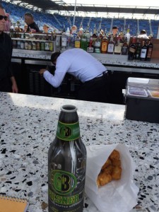 Cheers to Avaya Stadium from the end zone bar!