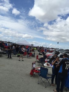 Tailgate action before the game