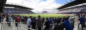 Panoramic view from the cheering section