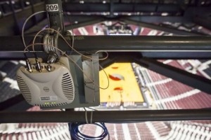 Aruba Wi-FI AP in the rafters at Moda Center