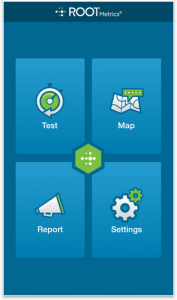 Screen shot of RootMetrics reporting app.