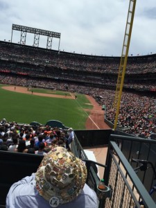 Good connectivity here in left field. Maybe the buttons on the hat improved reception?