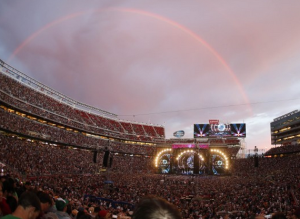 The magical "rainbow" at June 27 Grateful Dead concert at Levi's Stadium. Photo: Levi's Stadium