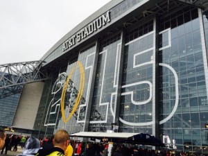 AT&T Stadium at College Football Playoff championship game. Photo: Paul Kapustka, MSR