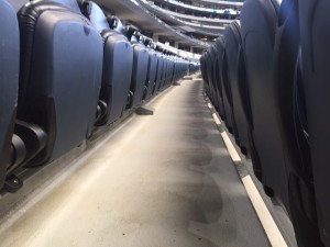 A row shot of the under-seat APs at AT&T Stadium. Photo: Dallas Cowboys