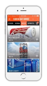 Screenshot of Tap.in2's food ordering and delivery service embedded in the Cincinnati Bengals' team app. (Click on any photo for a larger image) Credit: Tap.in2