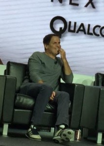 Mark Cuban during CES panel. All photos: Paul Kapustka, MSR