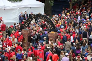 Walk of champions outside the stadium.