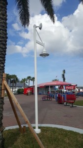 Wi-Fi antenna on light pole at Daytona. Photo: Arris