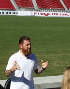 Dan Williams, former VP of technology for the San Francisco 49ers, talking networking at Levi's Stadium. Photo: Paul Kapustka, MSR