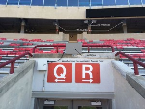 Wi-Fi install over a VOM at Camp Randall (click on photo for a larger image)