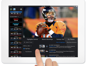 Screen shot of DirecTV Sunday Ticket app for iPad