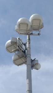 AT&T's new "drum" antennas at Coachella. Photos: AT&T.