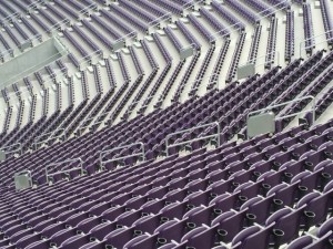 Wi-Fi handrail enclosures at U.S. Bank Stadium, Minneapolis, Minn. Credit: Paul Kapustka, MSR