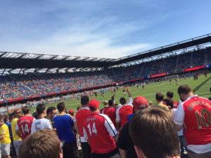 Just before game time at Avaya Stadium for the 2016 MLS All Star game. Credit all photos: Paul Kapustka, MSR